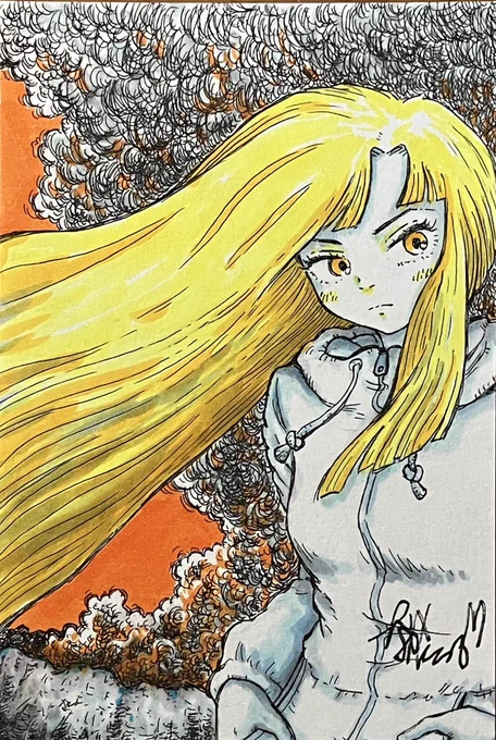 よし!手描きのポスカ4枚目も完成これで、"魔法の生活二周年祭"に出展するための作品の準備は全て完了です 