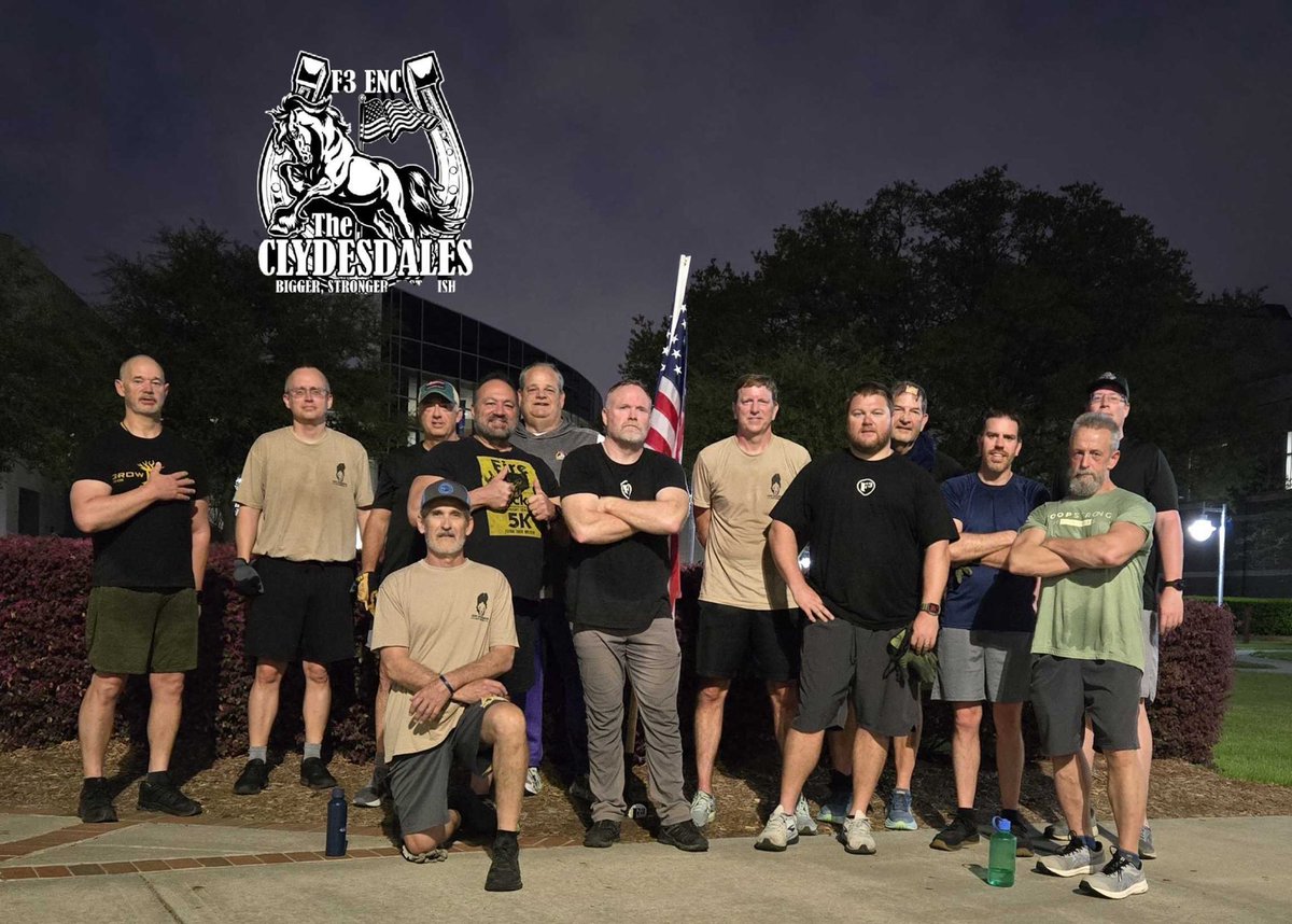 F3ENC's tweet image. 57 #f3enc men today!  #f3nation #f3counts 
23 @ #thegoodfight
11 @ #therush
11 @ #theclydeddales
8 @ #tobaccoroad
2 @ #blackops
2 #downrange