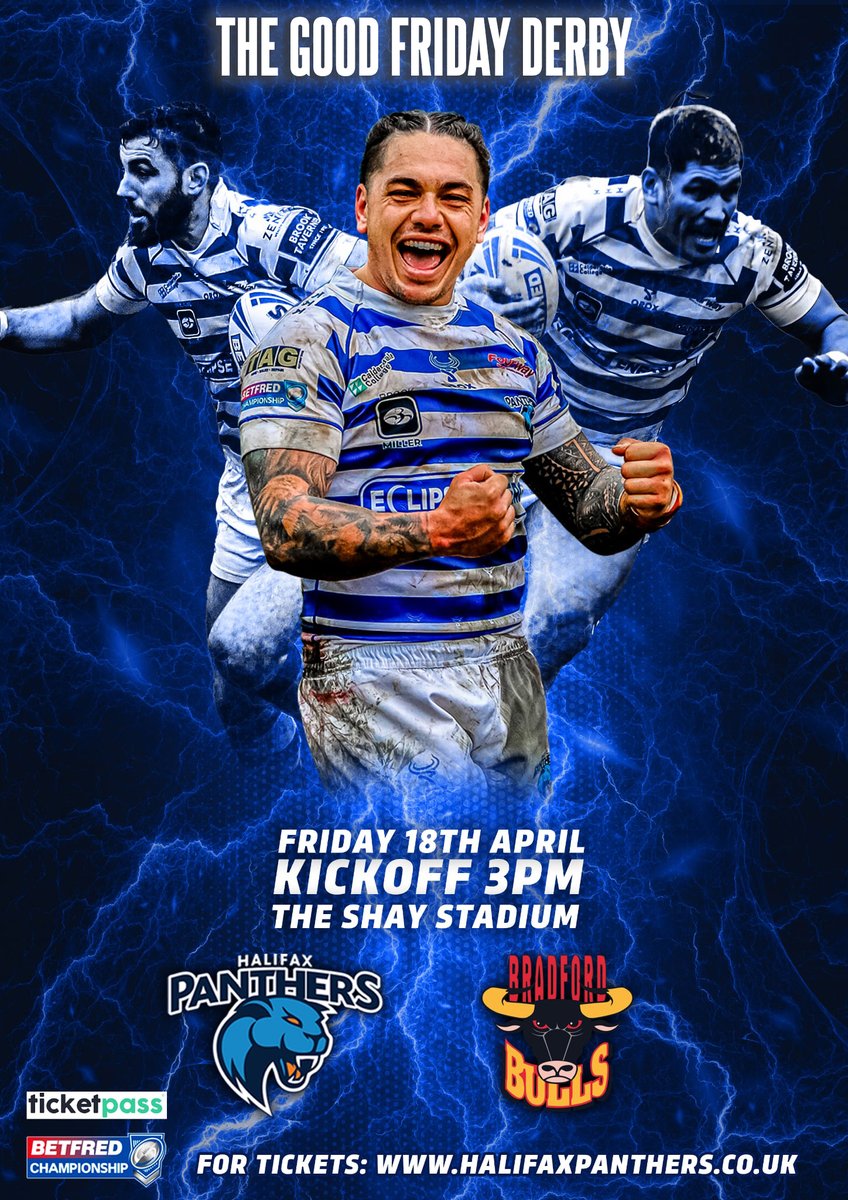 HalifaxPanthers's tweet photo. HELP US SPREAD THE WORD 🗣️ The #GoodFridayDerby is coming up in T-Minus 14 Days and Counting 😤 We want your help to get the word out there...
Share this poster, print it out and put it up around your local area, let's give this out everywhere and make this our BIGGEST GAME OF THE SEASON 🙌
🎟️ https://t.co/McIuZI6pcW
#Panthers2025 #BAWA #FridayFeeling