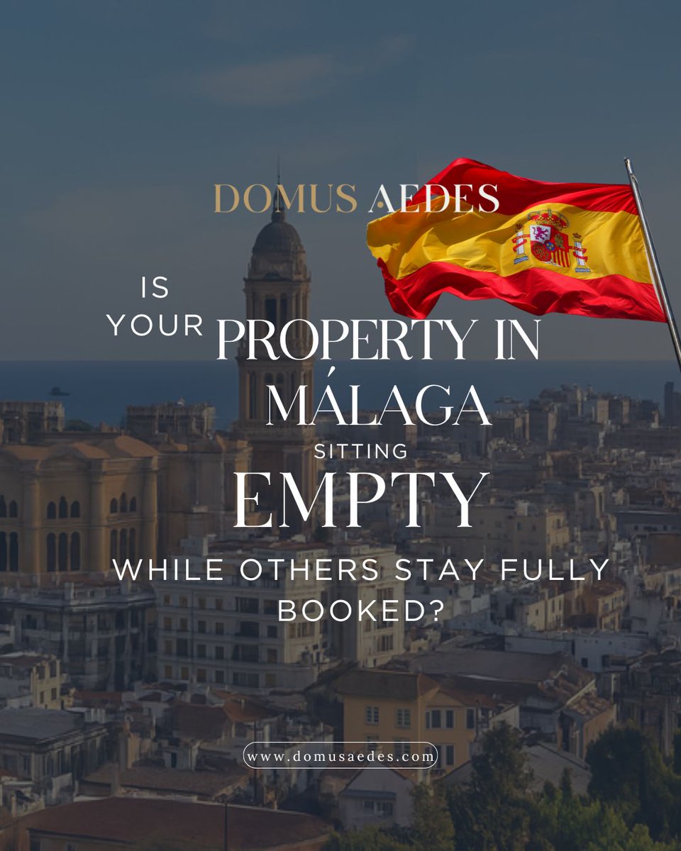 DomusAedes's tweet photo. Your property in Málaga deserves more than empty nights.
Every summer, many owners miss out on serious income due to poor management, weak marketing, or just not knowing how to stand out.

Our clients see up to 92% occupancy in high season — without lifting a finger. https://t.co/8WMUcqcSu5