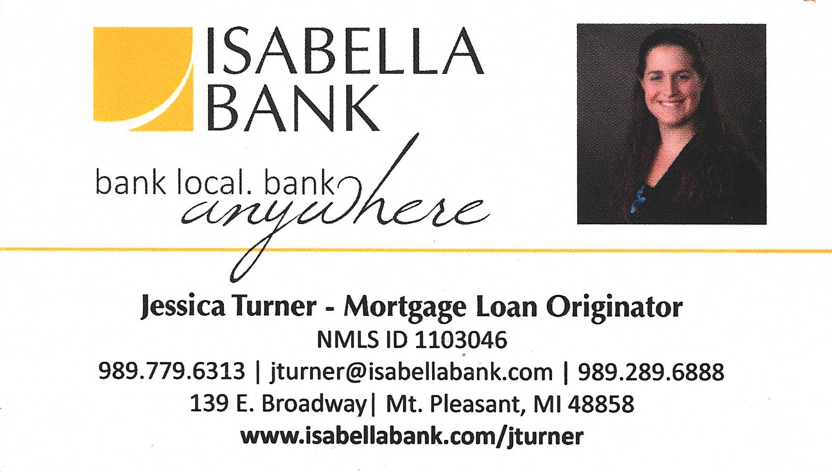 CMIAR's tweet photo. Central Michigan Association of REALTORS® Spotlights Affiliate: Jessica Turner, Isabella Bank https://t.co/AlxV9D6pMu