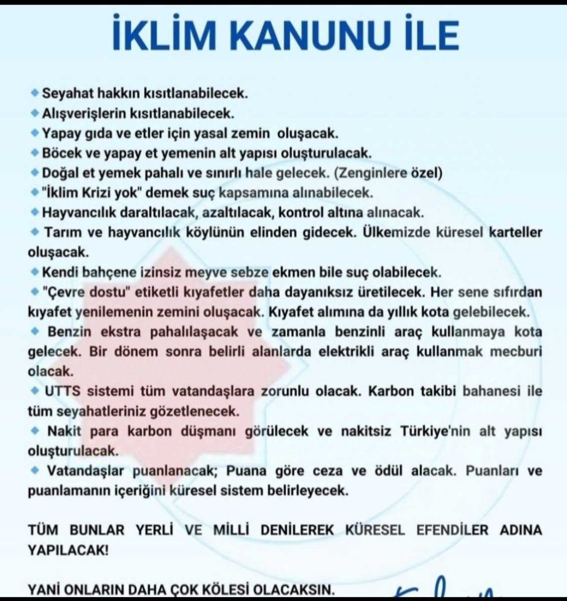 Nur_diyor_kii's tweet photo. milletin esas gündemi
iklim kanunu
#TehlikeGeliyor https://t.co/s8ecWNW5ws