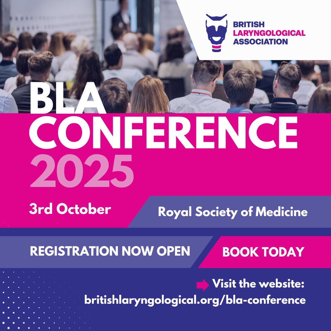 BLA (@laryngology) on Twitter photo There will be a whole session dedicated to swallowing at the BLA Conference 2025.
It will include presentations on:
âś… High Resolution Monometry
âś… Endoscopic Zenckers Myotomy
âś… Swallow Therapy
Find out more about the programme ➡️ britishlaryngological.org/bla-conference…
#dysphagia #swallow There will be a whole session dedicated to swallowing at the BLA Conference 2025.
It will include presentations on:
âś… High Resolution Monometry
âś… Endoscopic Zenckers Myotomy
âś… Swallow Therapy
Find out more about the programme ➡️ britishlaryngological.org/bla-conference…
#dysphagia #swallow