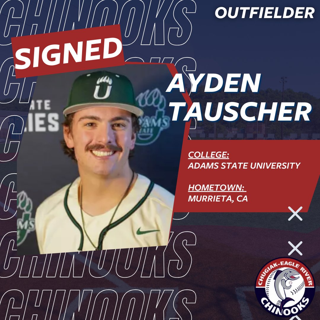 SIGNED

Ayden Tauscher has signed to play with the Chinooks this Summer 2025. Tauscher will be an outfielder and comes from Adams State University.

#ChinooksBaseball #BaseballSigning #Signing #Nooks #NooksNation #RollNooks #FishOn #Baseball