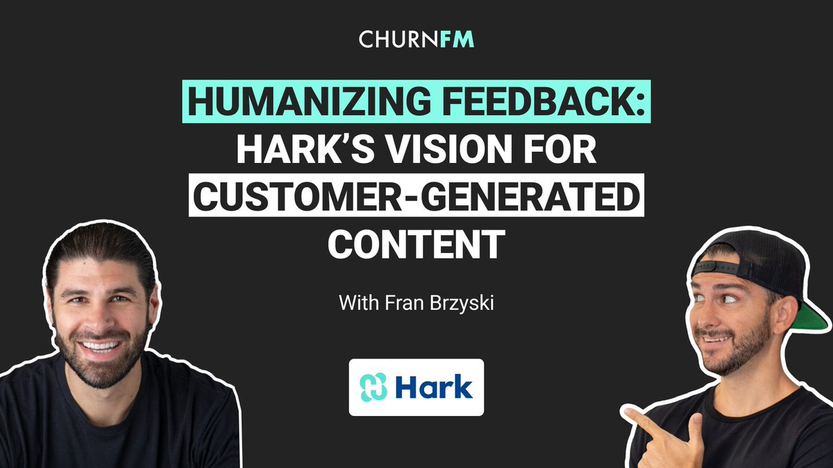 This week on the show we have Fran Brzyski, CEO and Co-Founder of <a href="/sendhark/">Hark</a>.

In this episode, Fran shared how customer-generated content drives loyalty and growth through actionable feedback and cross-department integration. Click to listen: churn.fm/episode/humani…