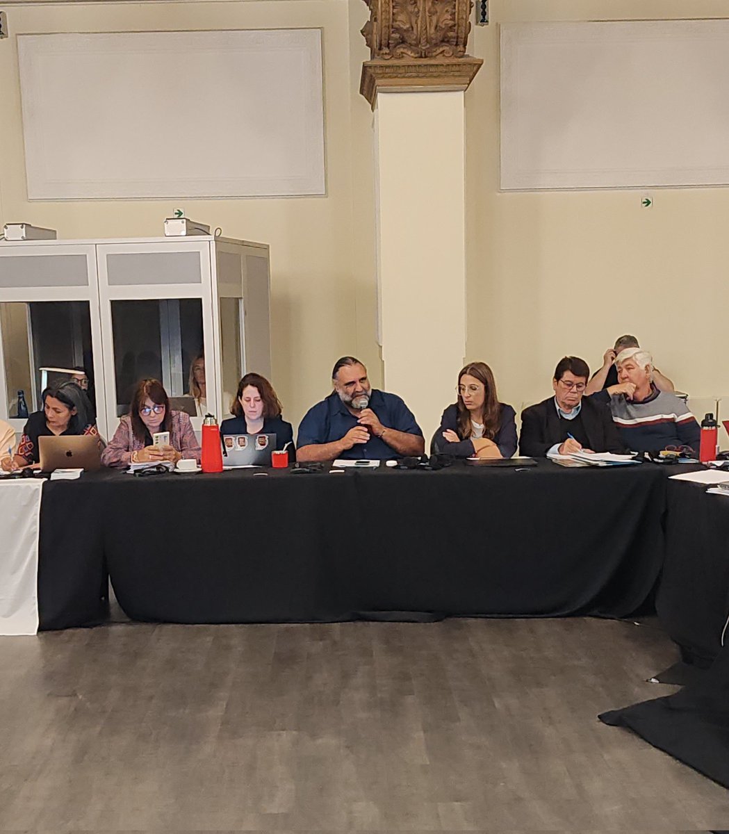 RobiBaradel's tweet photo. Junto a los sindicatos afiliados a @CSA_TUCA, participé de la reunión preparatoria de la 113° Conferencia Internacional de Trabajo para definir las demandas y estrategias comunes que llevaremos a @ilo para defender a los trabajadores y construir un mundo con justicia social. https://t.co/isPSEeI71X