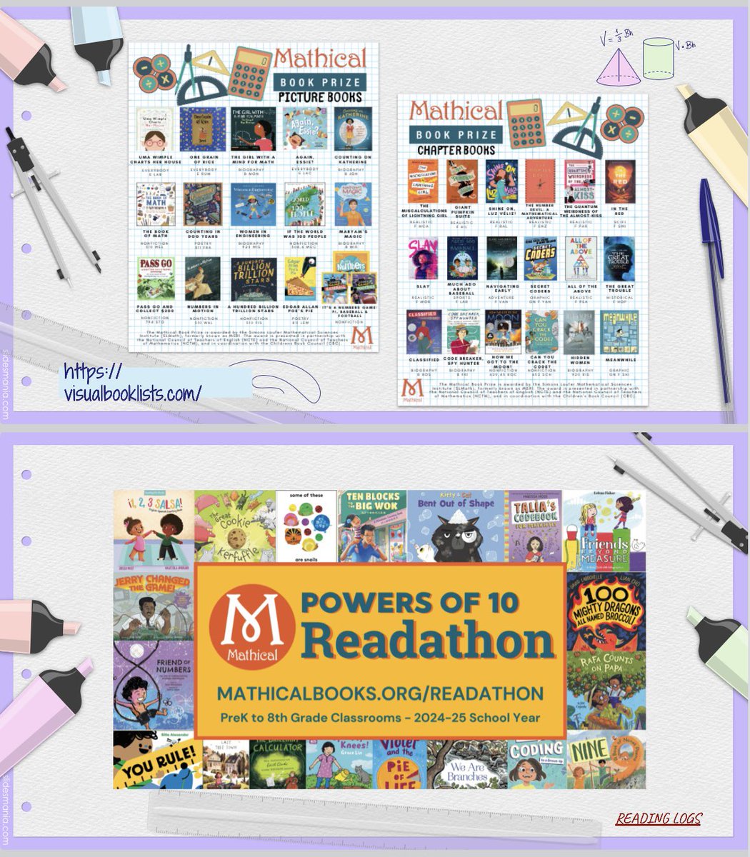 Susan Mitchell, MLS - Groves Elementary Library (@smitchellreads) on Twitter photo Hey, Math Teachers!!! Check out mathicalbooks.org to find books to merge math & literacy. Your librarian can help you! 🧮 +📚=💡🧠 💙🐻 #thehumblelibrarian #TXLA25 <a href="/HumbleISD_lib/">Humble ISD Libraries</a> <a href="/HumbleISD_GE/">Groves Elementary</a> Hey, Math Teachers!!! Check out mathicalbooks.org to find books to merge math & literacy. Your librarian can help you! 🧮 +📚=💡🧠 💙🐻 #thehumblelibrarian #TXLA25 <a href="/HumbleISD_lib/">Humble ISD Libraries</a> <a href="/HumbleISD_GE/">Groves Elementary</a>