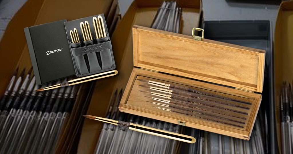 🚨 MASSIVE DISCOUNTS on elite Escoda Sable Watercolour Brushes!⁠
⁠
🧡 Reserva Series 1212 – 6-piece brush set in a wood box.⁠
🧡 Reserva Series 1214 – 6-piece travel brush set in a sleek black wallet.⁠
🧡 Optimo Series 1210 – 5-piece brush set.
⁠abovegroundartsupplies.com/offers/
