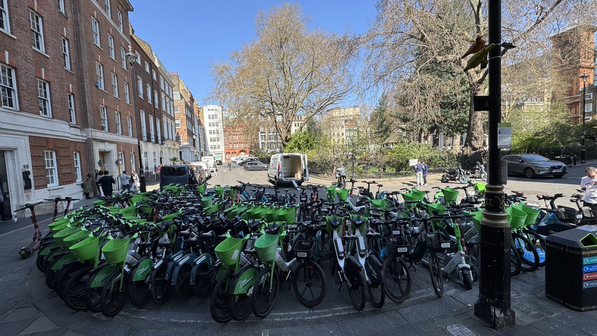 How many diesel vans does it take to move 80 e-bikes from Soho Square #soho #ebikes