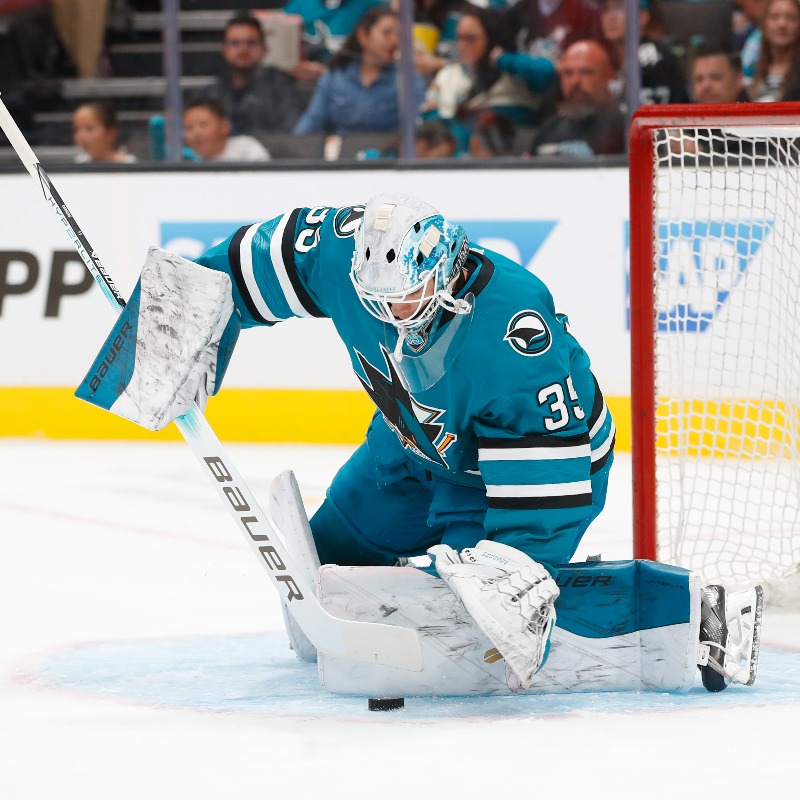 SanJoseSharks's tweet photo. Gabriel, the NHL is calling 📞

The Sharks recall goaltender Gabriel Carrière from the @sjbarracuda.
