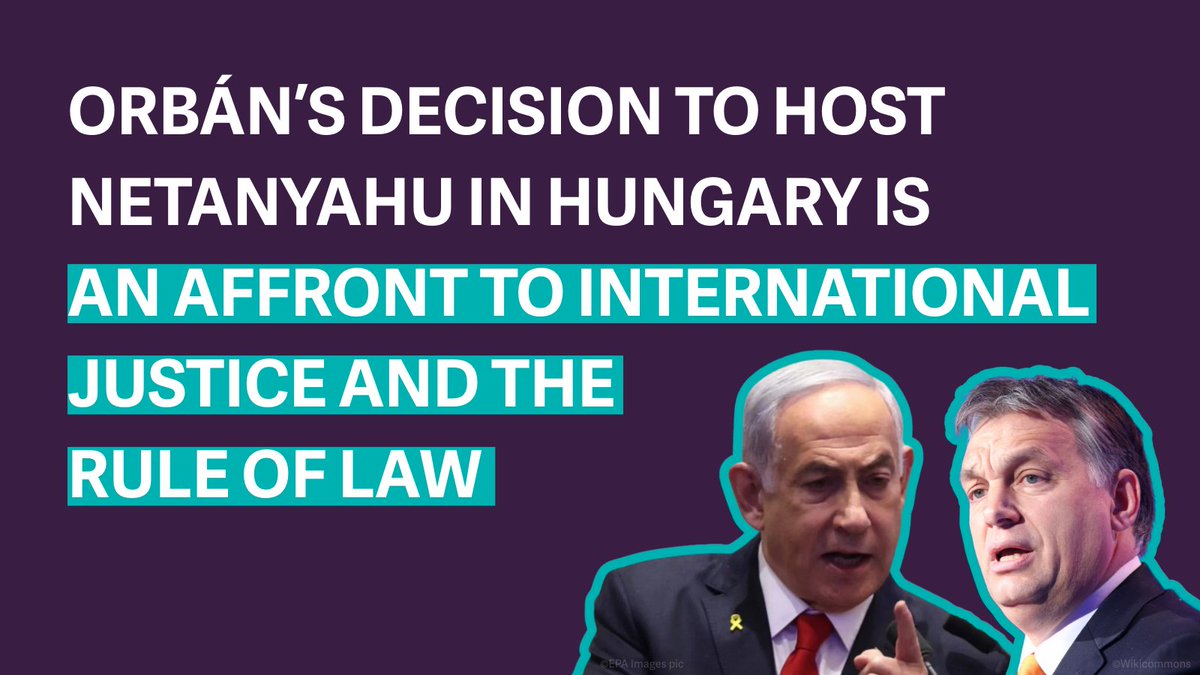 FIDH (@fidh_en) on Twitter photo 🚨#Orbán’s decision to host #Netanyahu in #Hungary, in total disregard of the <a href="/IntlCrimCourt/">Int'l Criminal Court</a> arrest warrant, is yet another blatant affront to international justice and the rule of law. As an ICC State Party, Hungary is legally bound to arrest and surrender individuals subject 🚨#Orbán’s decision to host #Netanyahu in #Hungary, in total disregard of the <a href="/IntlCrimCourt/">Int'l Criminal Court</a> arrest warrant, is yet another blatant affront to international justice and the rule of law. As an ICC State Party, Hungary is legally bound to arrest and surrender individuals subject