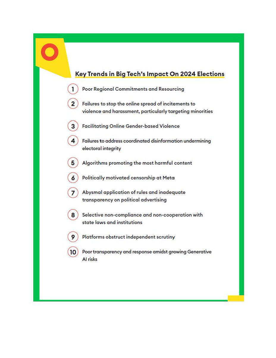 Big Tech &amp; 2024 elections: How did they erode human rights &amp; integrity? We tracked it. Full report: digitalaction.co/wp-content/upl…

 #BigTech #Elections