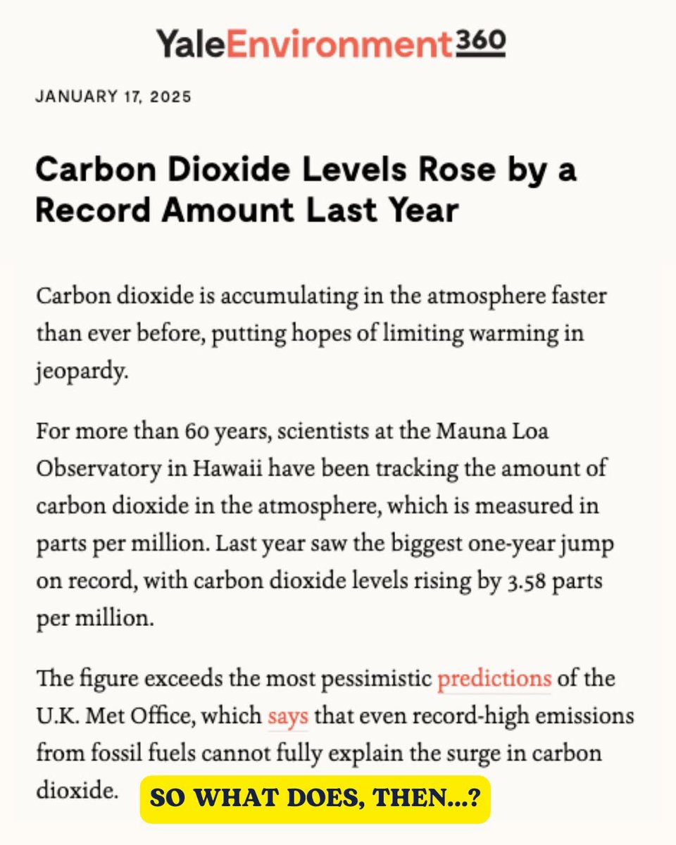 Carbon pollution is at an all time high and causing worsening climate change.