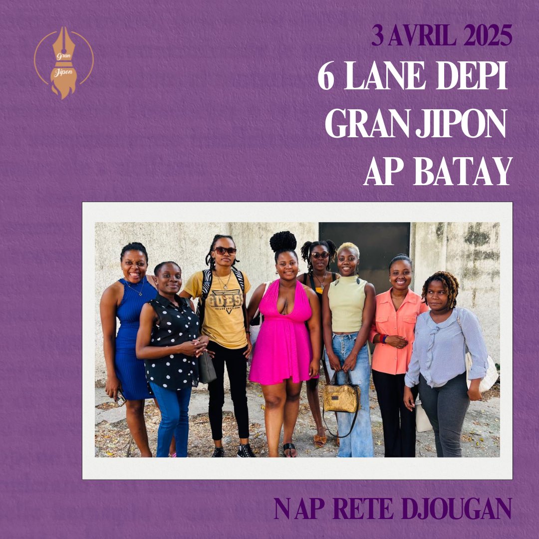 3 Avril 1986 - 3 avril 2025   tant qu’il y aura des Haïtiennes à défendre et des causes féministes à porter, nous militerons. Les moyens changent, mais la cause demeure. #GranJipon #3avril #feminis