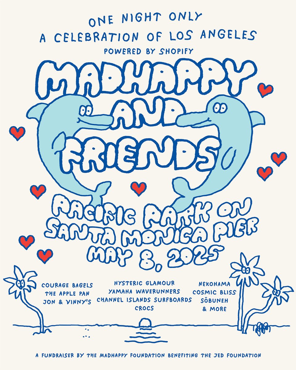 PeimanRaf's tweet image. introducing madhappy &amp;amp; friends ~ a one-night-only fundraiser at pacific park on the santa monica pier powered by @Shopify :)
