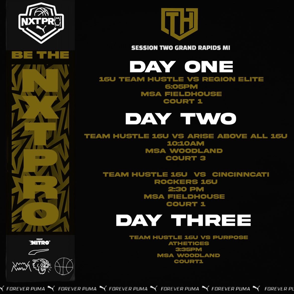 This weekend schedule for Sesson 2 in Grand Rapids <a href="/TeamHustleAAU/">Team hustle AAU Lansing</a> <a href="/HankampScott/">Scott Hankamp</a> <a href="/BankHoops/">Bank Hoops - Stephen Bell</a> @coachGH3 <a href="/BrzezinskiAlec/">Alec Brzezinski</a>
