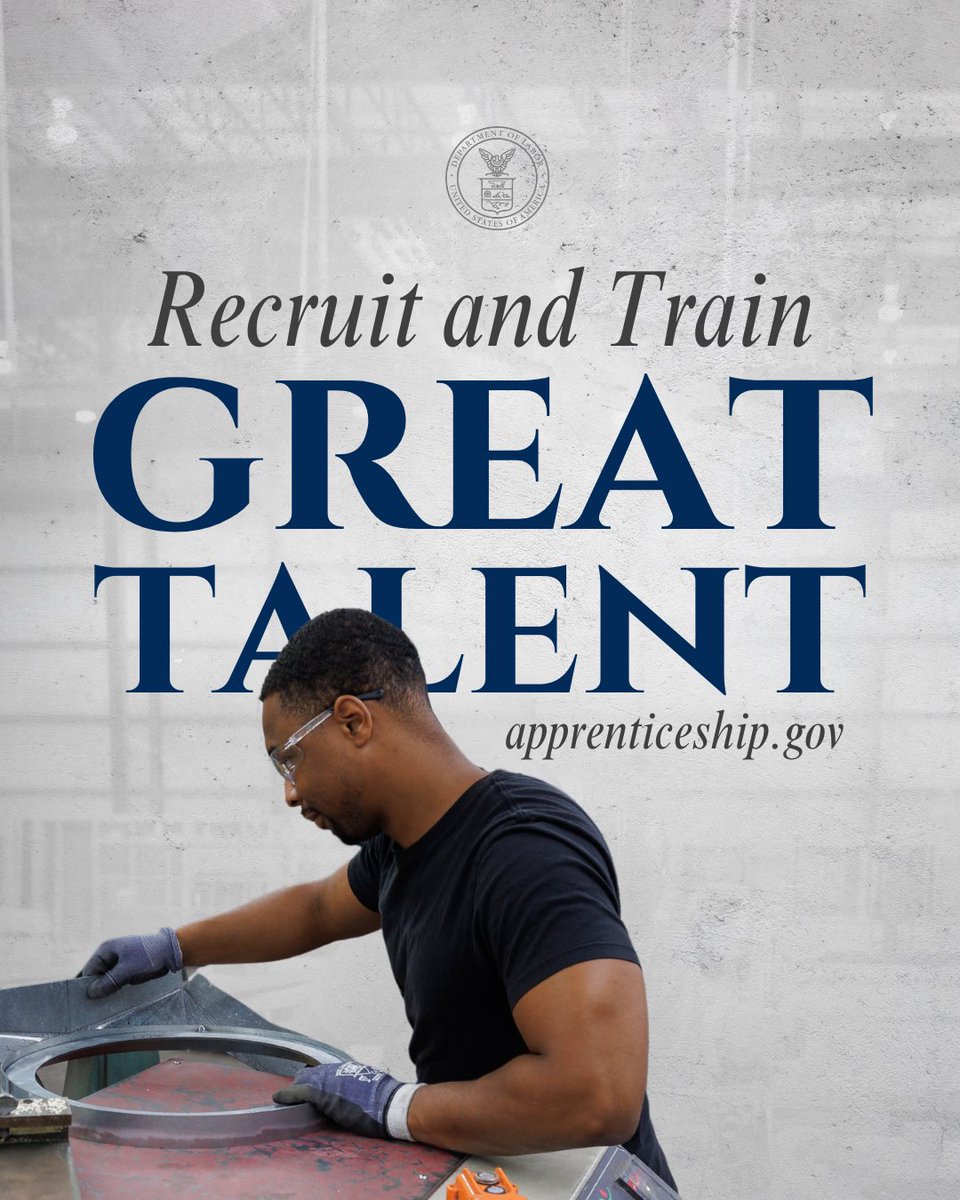 .<a href="/POTUS/">President Donald J. Trump</a> has secured billions in tech-based manufacturing investments that will create good-paying jobs for American workers.

Employers can prepare to fill these jobs by looking at apprenticeships to recruit, train, and retain great talent.

⬇️⬇️
apprenticeship.gov/apprenticeship…