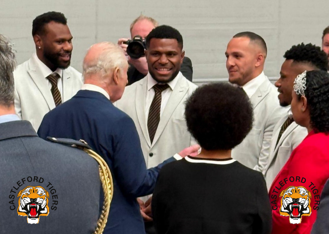 Castleford Tigers (@ctrlfc) on Twitter photo Castleford Tigers <a href="/PNGKumulsRL/">PNG Kumuls</a> players Liam Horne, Jeremiah Simbiken, Judah Rimbu and Sylvester Namo meet King Charles III.
The four Kumuls players met the King; along with the PNG High Commissioner Betty Paloso who was presented with a new <a href="/oxensportsuk/">OXEN Sports UK</a> PNG 2025 Tribute Shirt Castleford Tigers <a href="/PNGKumulsRL/">PNG Kumuls</a> players Liam Horne, Jeremiah Simbiken, Judah Rimbu and Sylvester Namo meet King Charles III.
The four Kumuls players met the King; along with the PNG High Commissioner Betty Paloso who was presented with a new <a href="/oxensportsuk/">OXEN Sports UK</a> PNG 2025 Tribute Shirt