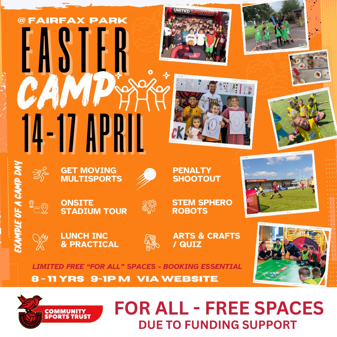 💡 What does ‘No Means Testing’ mean? 🤩

It means that there are no income or financial eligibility checks required—any child can book a free space, regardless of their family’s financial situation. 

FULL ARTICLE &amp; HOW TO BOOK : bridgwaterunitedcst.com/easter-camp-no…