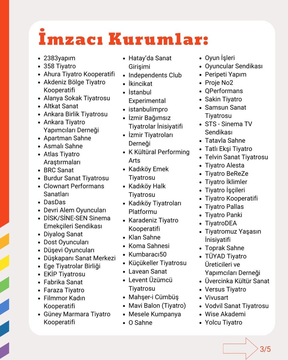 İmzacı kurumlar ve sanatçılar olarak yaratılan korku iklimine karşı susmuyoruz!

Biz birlikte güçlüyüz✊️