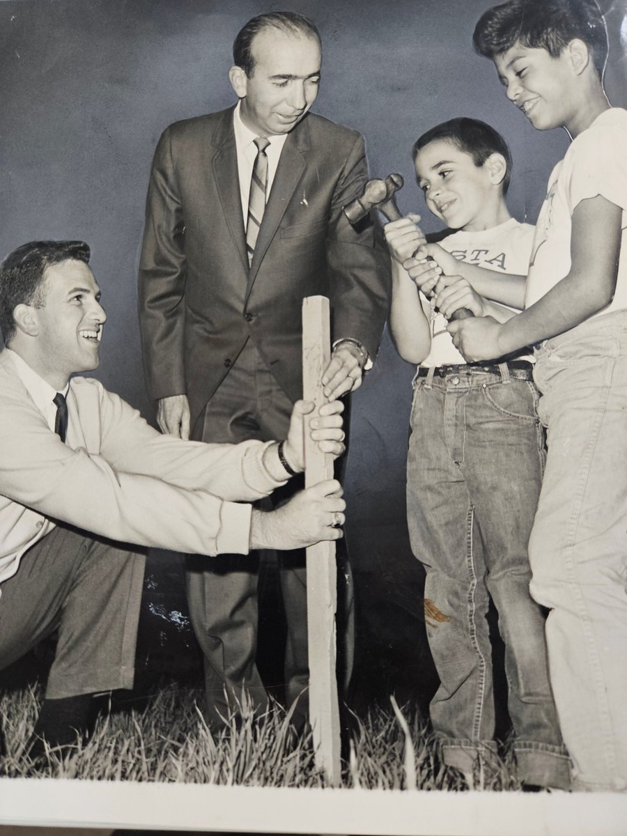 Here's a throwback to a way back Club photo highlighting breaking ground at the California Avenue location in 1964.  Joe Bill Carter, the Club's first Executive Director, and George Cosh, a longtime Board member who helped found the Club, are featured with two Club kids.