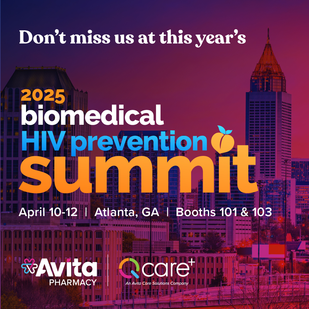 Headed to the Biomedical HIV Prevention Summit? Come say hey to the Avita Pharmacy and Q Care Plus teams! Can’t wait to see you in booths 101 and 103.

#AvitaPharmacy #AvitaLife #BiomedicalHIVPreventionSummit