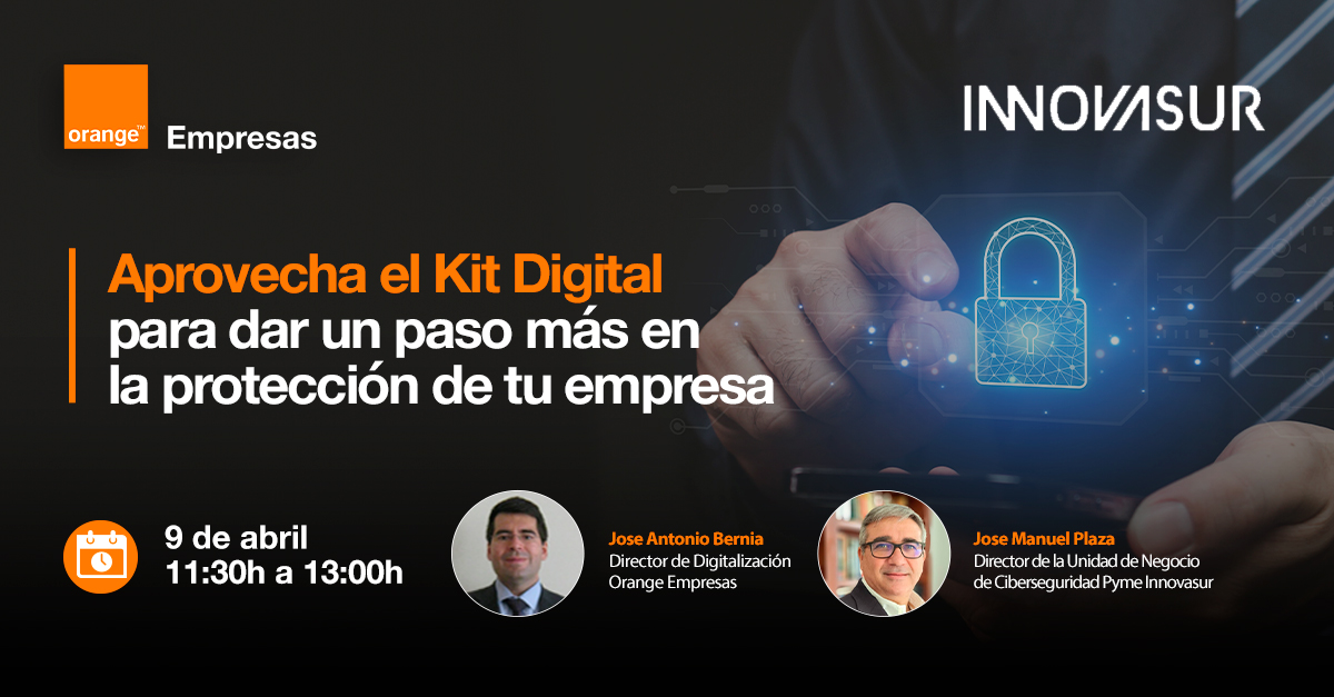 📆 El 9 de abril, descubre con Orange e <a href="/Innovasur/">INNOVASUR</a> cómo combinar las 3 categorías del #KitDigital para proteger tu empresa con las mejores herramientas del mercado y una completa gestión por parte del equipo especializado de Orange

¡Inscríbete aquí! 👉 msurvey.orange.com/WebinarInnovar…