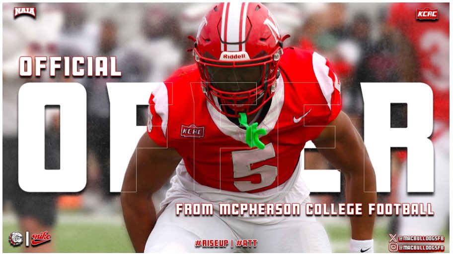 collin patterson (@collinpatte75) on Twitter photo I am blessed to receive my first offer to play football at the next level! Thank you <a href="/MikeGant99/">Mike Gant</a> and <a href="/MACBulldogsFB/">McPherson Football</a> for the offer!
<a href="/RecruitNormanFB/">Norman High Football</a> <a href="/CoachCookseyNHS/">Chase Cooksey</a>
<a href="/CoachT_NHS/">BW Trenary</a> I am blessed to receive my first offer to play football at the next level! Thank you <a href="/MikeGant99/">Mike Gant</a> and <a href="/MACBulldogsFB/">McPherson Football</a> for the offer!
<a href="/RecruitNormanFB/">Norman High Football</a> <a href="/CoachCookseyNHS/">Chase Cooksey</a>
<a href="/CoachT_NHS/">BW Trenary</a>