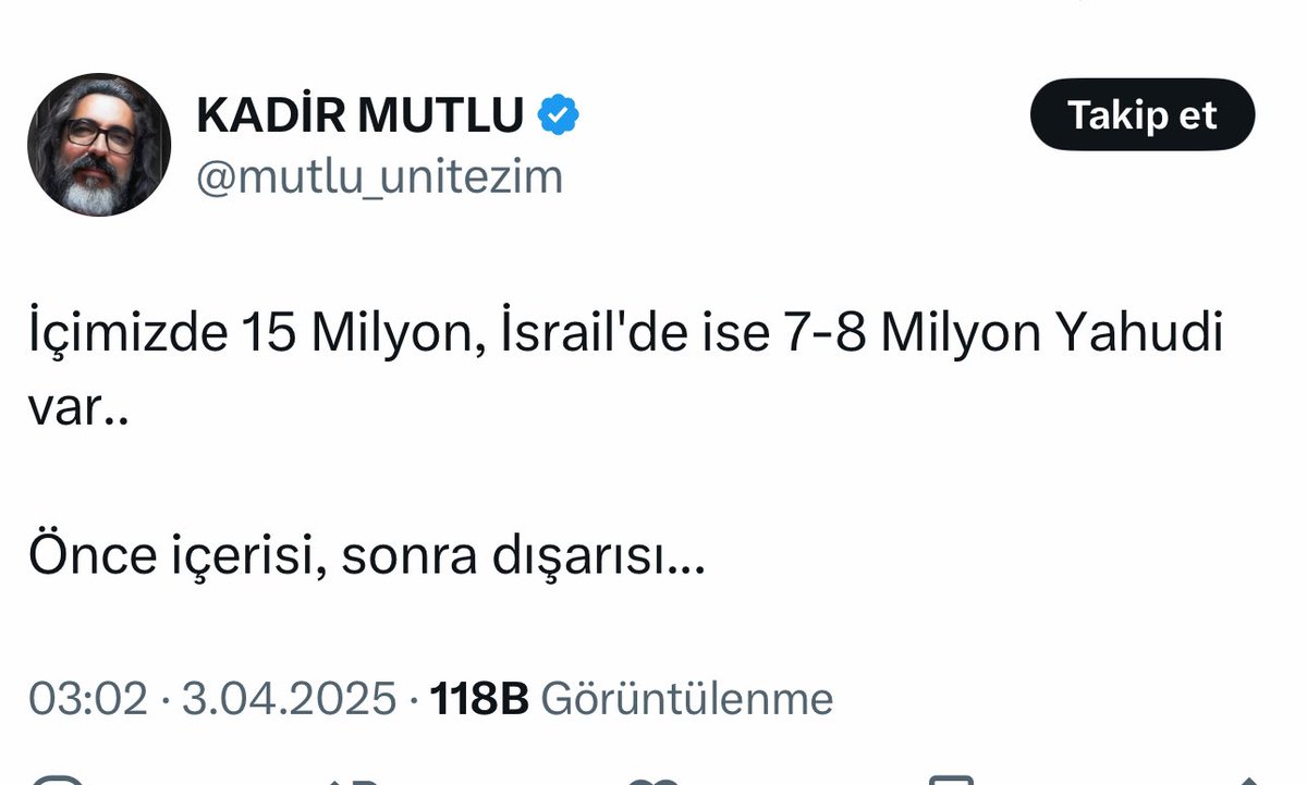 Nasuh Bektaş (@nasuhbektas) on Twitter photo İğrenç bir AKPli trol, AKP’den aldığı destekle Türkiye’de 15 milyon insanı katledeceğiz diyor….
<a href="/EmniyetGM/">Türk Polis Teşkilatı</a> <a href="/TC_icisleri/">T.C. İçişleri Bakanlığı</a>
seyretmeye devam mı ? İğrenç bir AKPli trol, AKP’den aldığı destekle Türkiye’de 15 milyon insanı katledeceğiz diyor….
<a href="/EmniyetGM/">Türk Polis Teşkilatı</a> <a href="/TC_icisleri/">T.C. İçişleri Bakanlığı</a>
seyretmeye devam mı ?