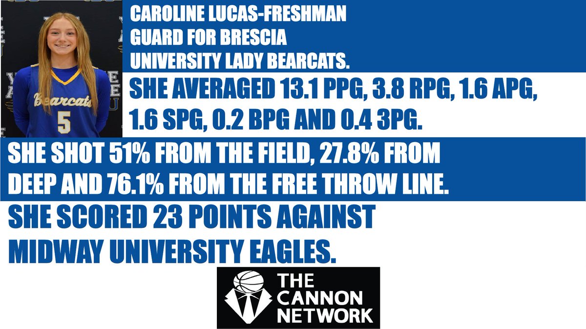 The Cannon Network🏀 (@cannon_network) on Twitter photo Caroline Lucas of <a href="/BresciaWBB/">Brescia Women's Basketball</a> thecannonnetwork.com #basketball #TheCannonNetwork Caroline Lucas of <a href="/BresciaWBB/">Brescia Women's Basketball</a> thecannonnetwork.com #basketball #TheCannonNetwork