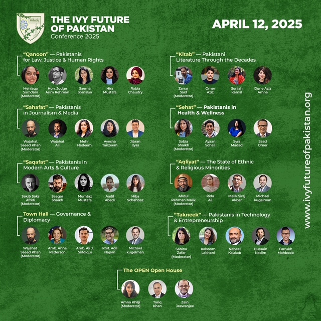 pak_futures's tweet photo. Don’t miss out! Register now for the Ivy Future of Pakistan Conference on April 12, 2025! 📷 Engage in impactful panels on law, literature, tech, health, culture and more!📷

Register: https://t.co/fFjppnWlno

#RegisterNow #ivyfutureofpakistan  #IFOP2025

@WajSKhan @AyaanSohail11 @WajahatAli @atanzeem @jibranilyas @Saks_Afridi @saagarshaikh @aadilabedi @MichaelKugelman @Zarrar2 @omeraziz12 @SoniahKamal @syramadad @SaadOmer3 @ArMalik @malikhcev @sabinazafar @farrukhmahboob