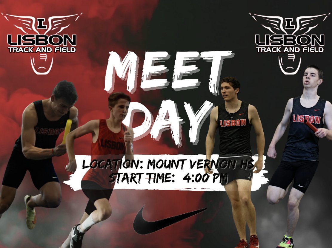 🚨 MEET DAY 🚨
📍Mount Vernon
⏰ 4:00 pm 
📅 April 3rd 
📹 live.kauderraceresults.com/meets/47111