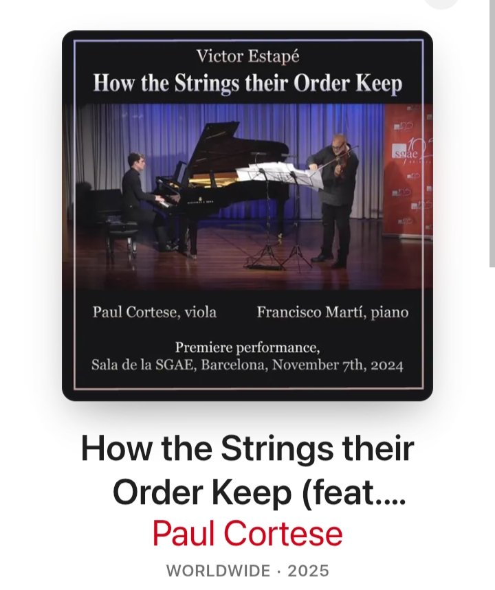 New recording, produced by Julian Jahanpour: How the Strings their Order Keep, by Victor Estapé, with Francísco Martí