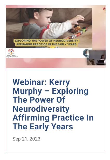 Exploring the power of neurodiversity affirming practice in the early years - recorded webinar! Ready to watch on demand. 

beyth.co.uk/2023/09/21/web…