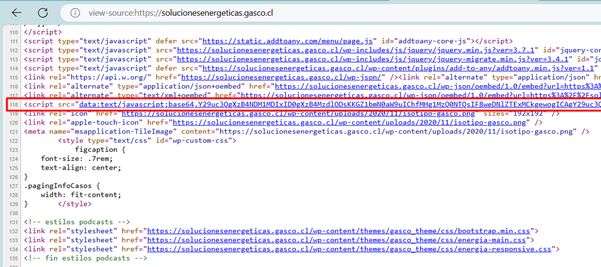 1ZRR4H's tweet image. ⚠️ Uno de los sitios web de la empresa Gasco (dedicados a la distribución de gas en Chile 🇨🇱) ha sido infectado por la campaña de #ClearFake y ahora también distribuye malware vía #ClickFix (técnica de ingeniería social).

Sitio comprometido: solucionesenergeticas.gasco[.]cl…