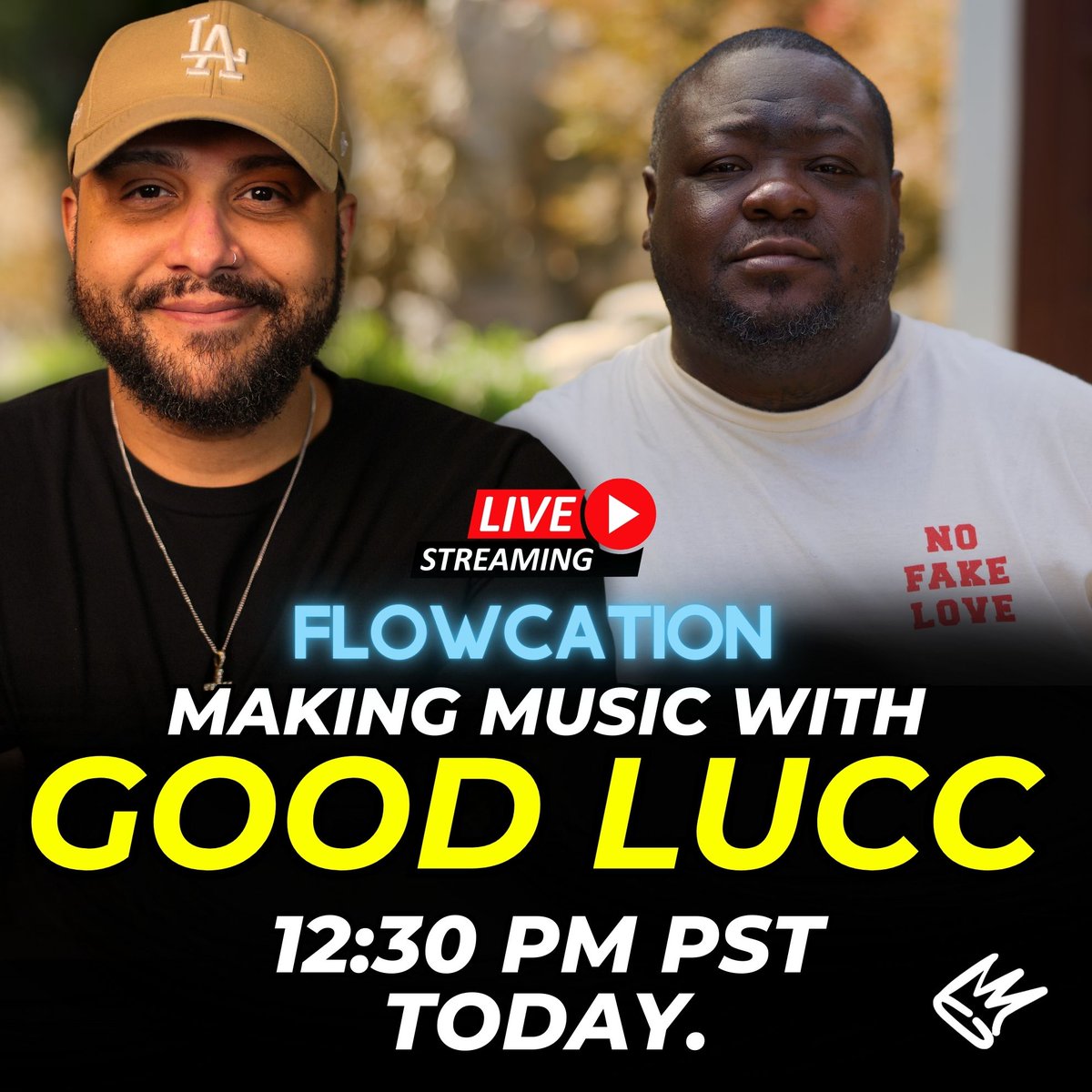 CurtissKing's tweet image. Today we got @Goodluck354 joining us live to react to Hip Hop headlines and make music from scratch with me on a new episode of #FLOWCATION 

⏰: 12:30pm PST
📺: youtube.com/live/JohWlL8s3…