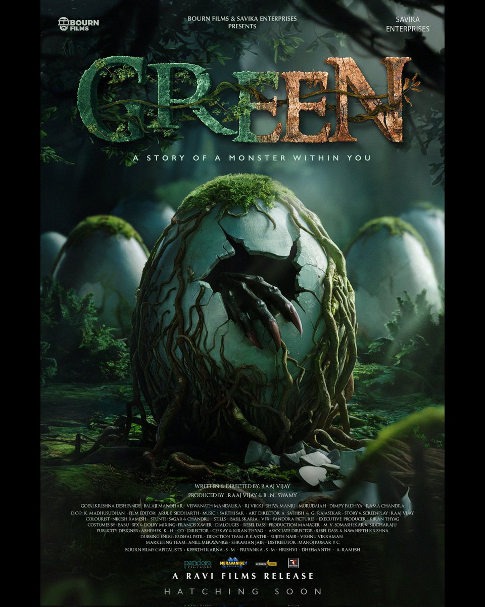Meravanige Movies (@meravanigemovie) on Twitter photo A crack, a claw, a warning… the world isn’t ready for what’s inside🥚⚠️
@bournfilms
<a href="/iamrjvikki/">BIG RJ Vikki</a>
<a href="/Madhudop/">Madhusudhan</a>
<a href="/editorsiddharth/">Arul E Siddharth</a>
#Bournfilms #meravanigemovies
#Green #GreenIsComing #HatchingSoon A crack, a claw, a warning… the world isn’t ready for what’s inside🥚⚠️
@bournfilms
<a href="/iamrjvikki/">BIG RJ Vikki</a>
<a href="/Madhudop/">Madhusudhan</a>
<a href="/editorsiddharth/">Arul E Siddharth</a>
#Bournfilms #meravanigemovies
#Green #GreenIsComing #HatchingSoon