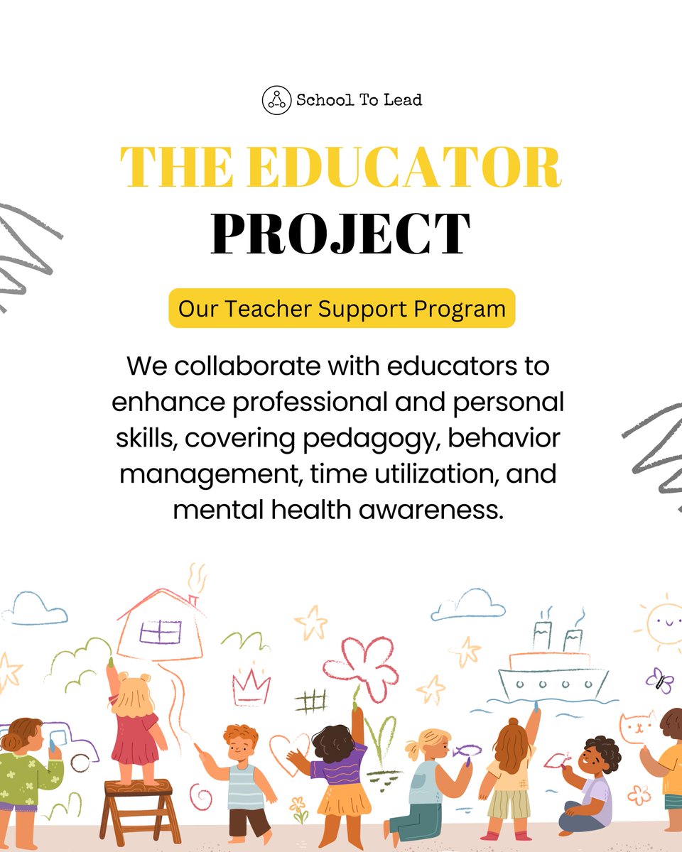SchoolToLead's tweet image. Great teachers shape great minds! 🌍✨ The Educator Project by School To Lead empowers educators with skills, strategies, and support to inspire the next generation. Because when teachers thrive, students soar! 🚀📚

#EmpowerEducators #FutureReadyTeaching #Schooltolead