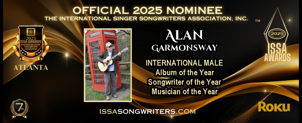 Alan Garmonsway (@alan_garmonsway) on Twitter photo My album '...And on with the Show...' is nominated for 3 awards this year with <a href="/ISSAsongwriters/">INTL SINGER-SONGWRITERS ASSOC</a> International Album, Songwriter and Musician 2025. If you'd like to vote for me the link is poll-maker.com/Q8AGK1JD3 Many thanks for all your support! My album '...And on with the Show...' is nominated for 3 awards this year with <a href="/ISSAsongwriters/">INTL SINGER-SONGWRITERS ASSOC</a> International Album, Songwriter and Musician 2025. If you'd like to vote for me the link is poll-maker.com/Q8AGK1JD3 Many thanks for all your support!