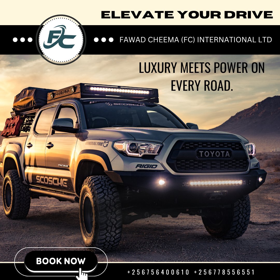 fcmotorsug's tweet photo. 𝐅𝐀𝐖𝐀𝐃 𝐂𝐇𝐄𝐄𝐌𝐀 (𝐅𝐂) 𝐈𝐍𝐓𝐄𝐑𝐍𝐀𝐓𝐈𝐎𝐍𝐀𝐋 𝐋𝐓𝐃
Luxury meets power on every road.

For Booking: 0756 400610 / +256778556551
#carstagram #luxurycars #Toyota #toyotacar #lovecar #love #roadtrip #newcar #carlovers #instagram #toyotasupra #toyota #uganda #kampala https://t.co/bWnjnVnr32