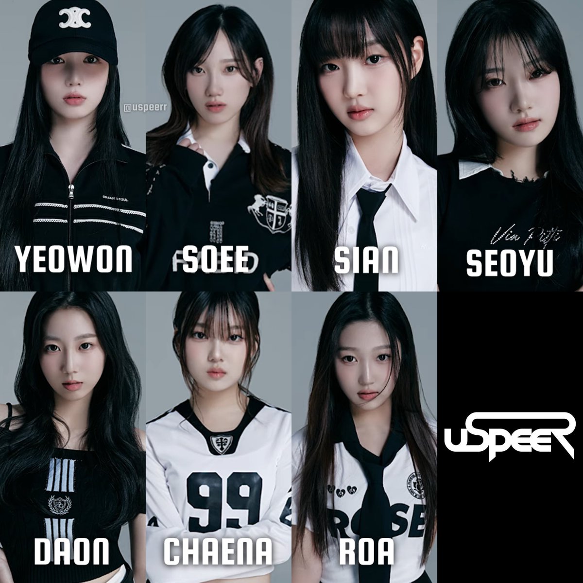 tuidhee's tweet photo. THE OFFICIAL MEMBERS OF WM ENTERTAINMENT’S NEW GIRL GROUP, USPEER! 🖤

• YEOWON 🇰🇷 2006
• SOEE 🇰🇷 2007
• SIAN 🇰🇷 2007
• SEOYU 🇰🇷 2007
• DAON 🇰🇷 2008
• CHAENA 🇰🇷 2009
• ROA 🇰🇷 2009

#USPEER #유스피어 https://t.co/L5xxndDLtx