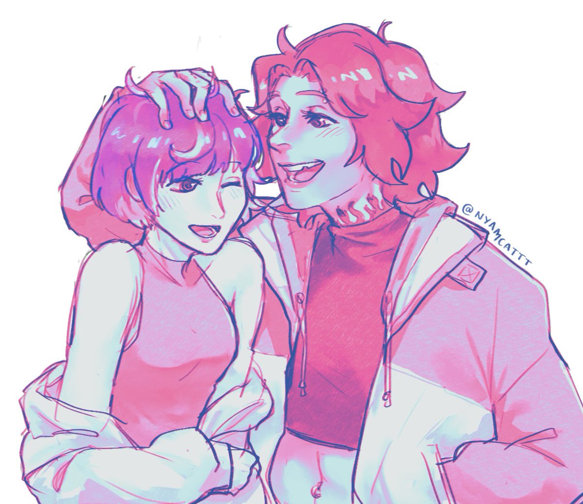「did #spacerocks because these two are cu」|nyamのイラスト