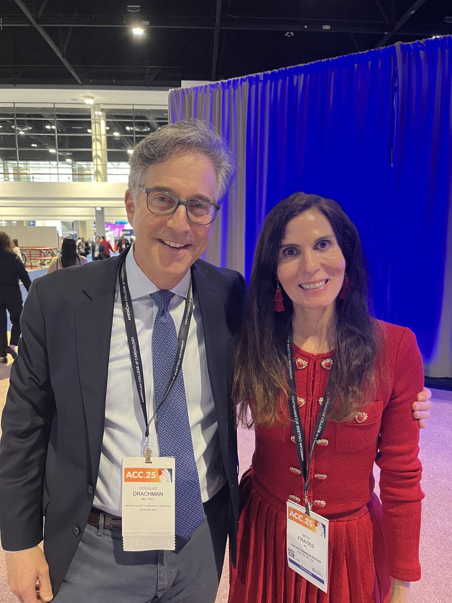 BethFratesMD's tweet photo. 1 of the best parts of speaking at medical meetings is catching up with colleagues. I was delighted to connect with my college friend @DougDrachmanMD, who ran the #ACC24 meeting. He's an incredible cardiologist: educator, researcher+clinician. I knew him when he was pre-med!😊 https://t.co/hwhd1gHenK