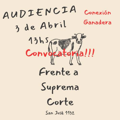 🚨 URGENTE LLAMADO

SE CONVOCA A TODOS LOS INTERESADOS A APOYAR

#ConexionGanadera