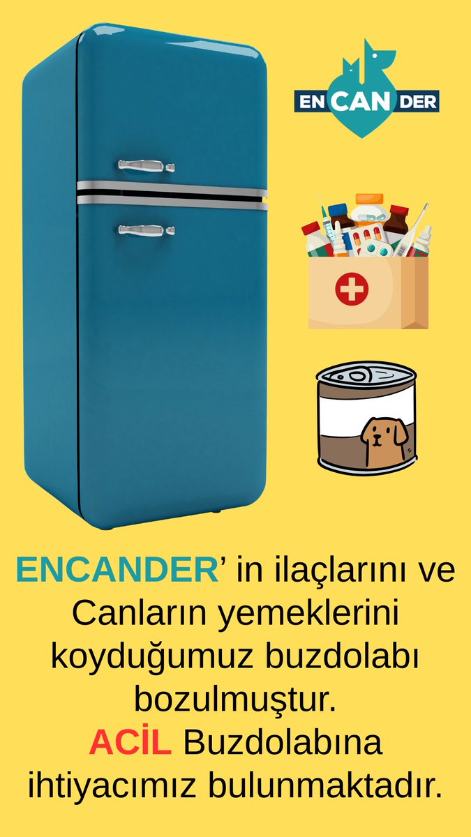 Canlar için Buzdolabına ihtiyaç bulunmaktadır.

fonzip.com/encander/genel…