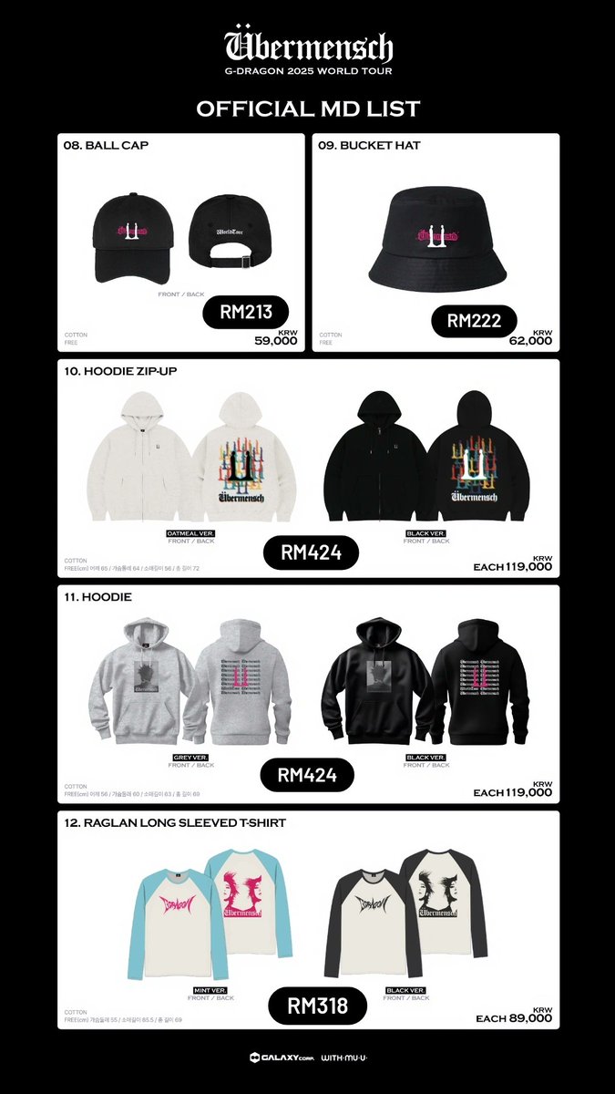 avocalyou_kpop's tweet photo. [MY GO 🇲🇾] G-DRAGON 2025 WORLD TOUR [Übermensch] OFFICIAL MD

👉🏻Price stated in the pic

🎁POB - Buy >200k won get pola pc set A, buy >400k won get pola pc set B
💰Price inc EMS
📫RM8WM/RM20EM
❌No 2ND payment

🛒Inbox to order or https://t.co/dOcbsmnjVU

#pasarbigbang #pasargd https://t.co/vAf5Wwx8UT