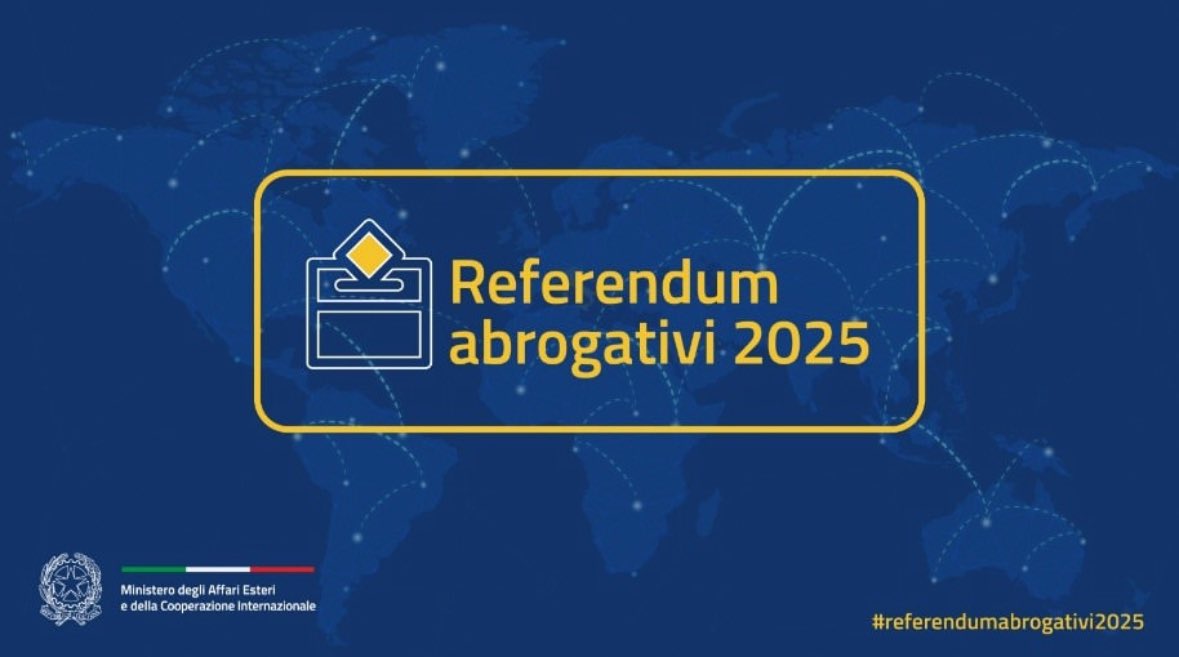 🗳️ #Referendumabrogativi2025
Con i Decreti del PdR del 31/03 2025, pubblicati nella G.U., Serie Generale, n. 75 
del 31/03/2025, sono stati indetti 5 referendum popolari abrogativi. 

Leggi i quesiti oggetto dei referendum👇

ambsingapore.esteri.it/it/servizi-con…