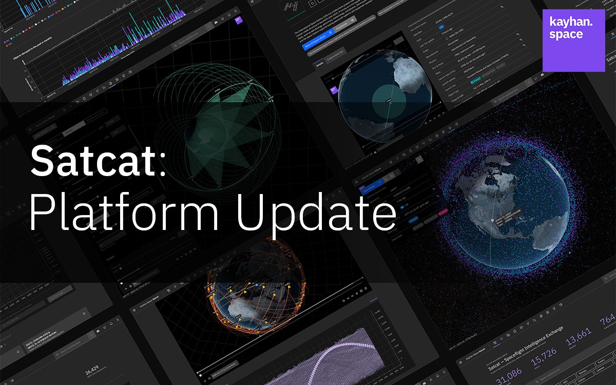 🚨 Major enhancements to the Satcat🛰️
• Maneuver Planner
• Business Directory (satcat.com/businesses)
• Embeddable Space Data
Get the first look at the Space Symposium, Booth 338!
Read the full press release: kayhan.space/newsroom/kayha…