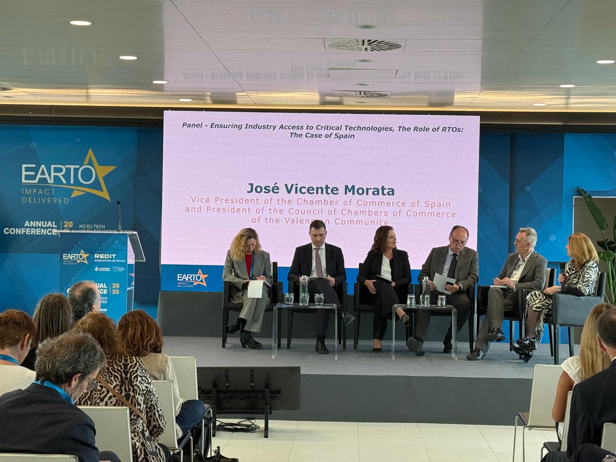 🔍 At #EARTOAC2025, we are currently listening to José Vicente Morata, Vice-President of the Chamber of Commerce of Spain and President of the Council of Chambers of Commerce of the Valencian Community.
#EARTOAC2025