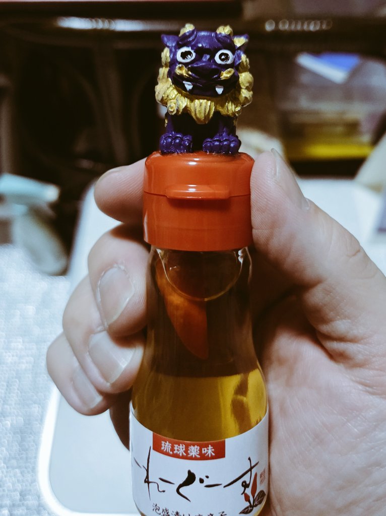 セブンイレブンに 🦁シーサー付きコーレーグース🌶 （唐辛子の泡盛漬け